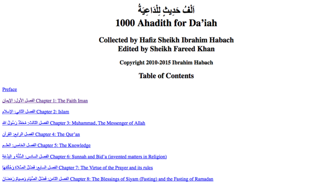 1000 Ahadith Web