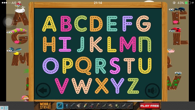 ABC Kids Alphabet Writing Animal Vocabul