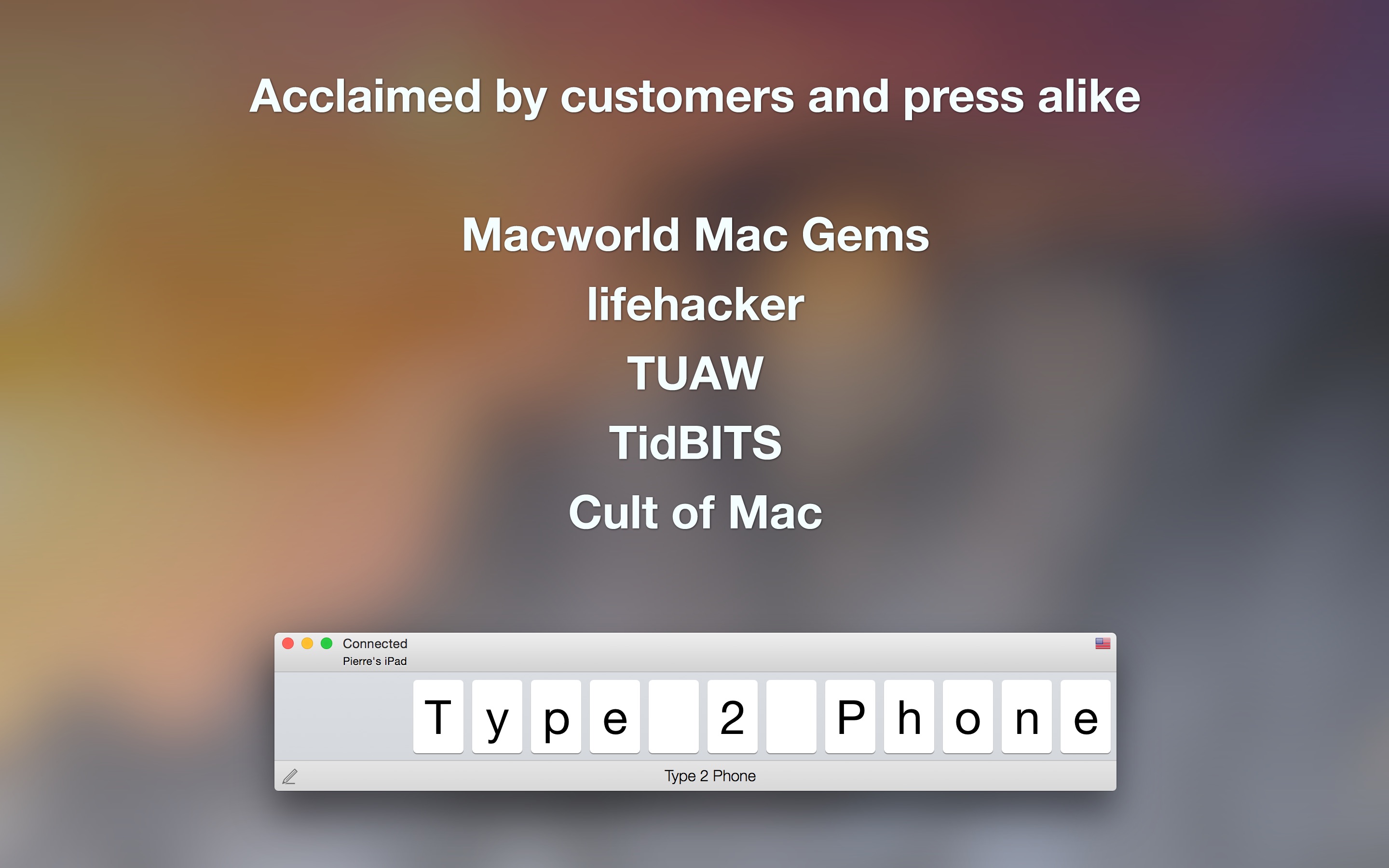Screenshot do app Type2Phone: Bluetooth Keyboard