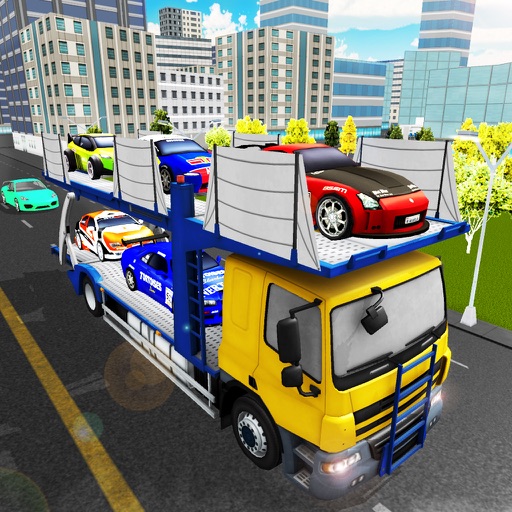 3D Transport Car Trailer Truck - Multilevel Real City Traffic Car Parking & Driving Game icon