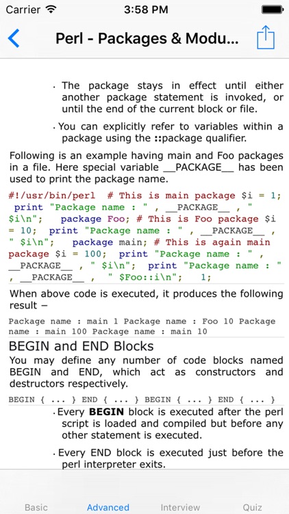 Tutorial of Perl