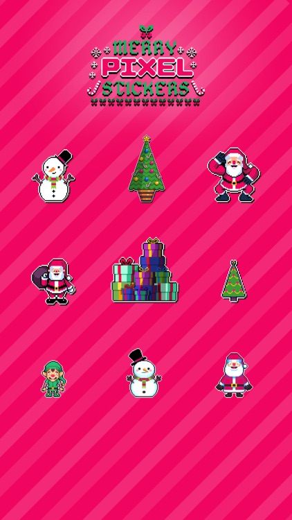 Merry Pixel Stickers