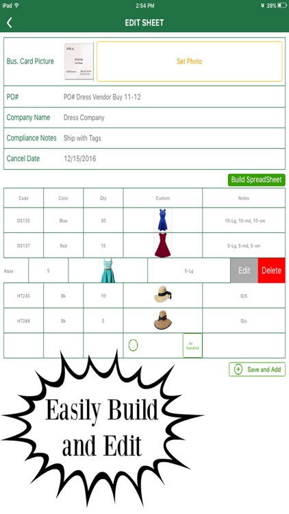 Spreadsheet Builder (Excel Version)