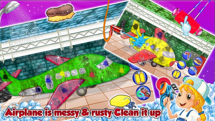 Airplane Wash Salon – Cleanup, design & decorate aeroplane in this washing game