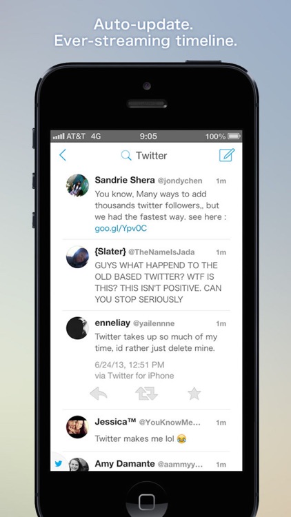 Falcon for Twitter - Twitter client that specializes in streaming search