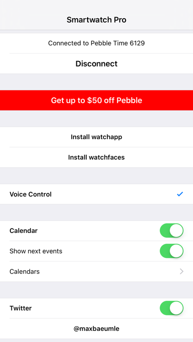 Smartwatch Pro for Pebble Screenshot 1