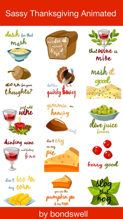 Sassy Thanksgiving Animated - Animated Stickers