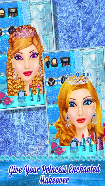 Fashion ice queen hair styles salon – Beauty queen magic makeover hair salon booth for girls & kids