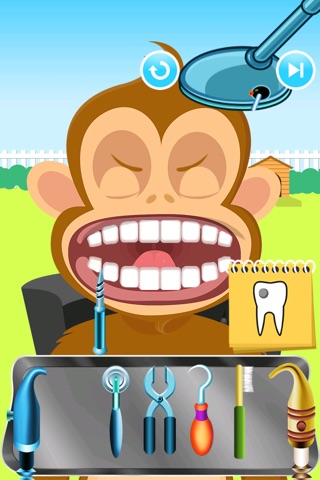 Funky Monkey Dentist Mania Pro - best little kids dentist game screenshot 2