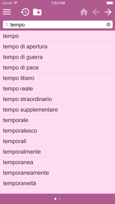 Danish Italian dictionary screenshot 3