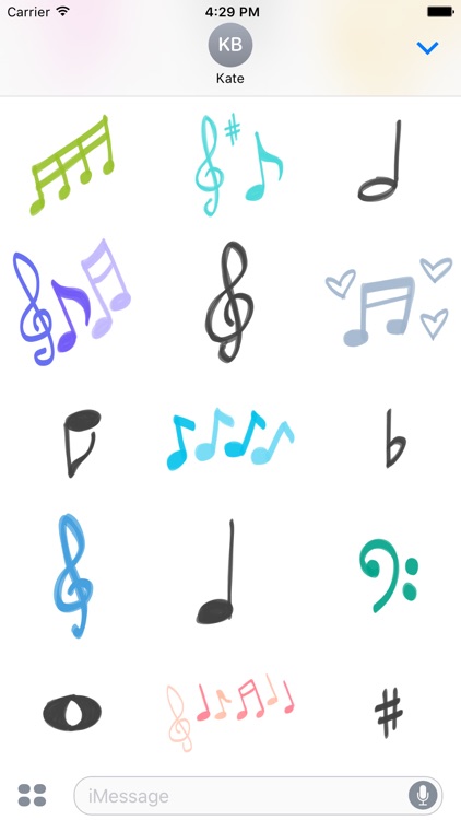 Music stickers for iMessage - photo keyboard emoji