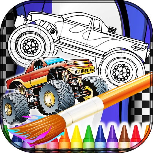 Monster Truck Coloring Book - Kids to Paint iOS App