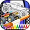 Monster Truck Coloring Book - Kids to Paint