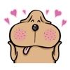 Big Cheek Brown Dog Stickers