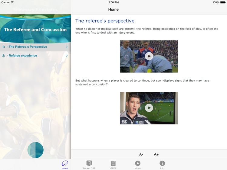 World Rugby Concussion Management 2015