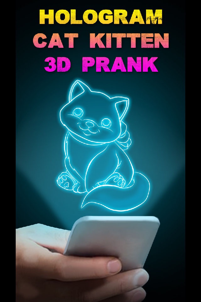 Hologram Cat Kitten 3D Prank screenshot 3