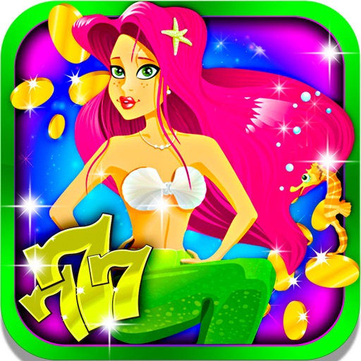 Cute Mermaid Slots World: Win big prizes in pearls and gold coins iOS App