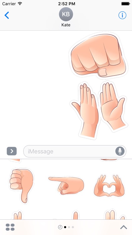 Hand Gestures Stickers for iMessage