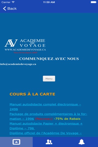 AcademieDeVoyage.ca screenshot 3