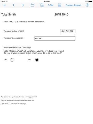 Taxsoftware.com for iPad 2015 screenshot 2