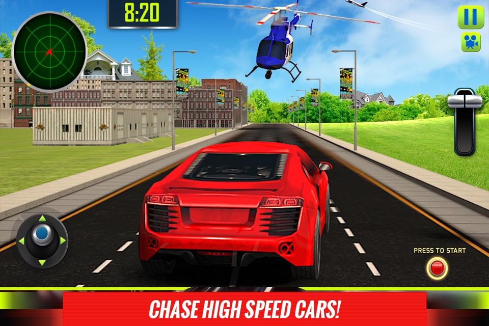 Police Helicopter Pilot Chase Cars 3D Game screenshot 2