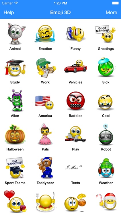 Animated Emojis - Emoji 3D - SMS Smiley Faces Sticker - FREE
