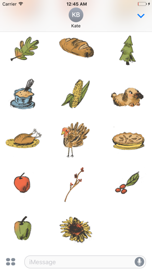 Thanksgiving Illustrated Sticker Pack(圖3)-速報App