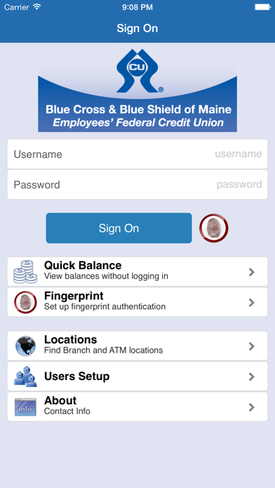 How to cancel & delete Blue Cross and Blue Shield of ME EFCU Moble Banking from iphone & ipad 1