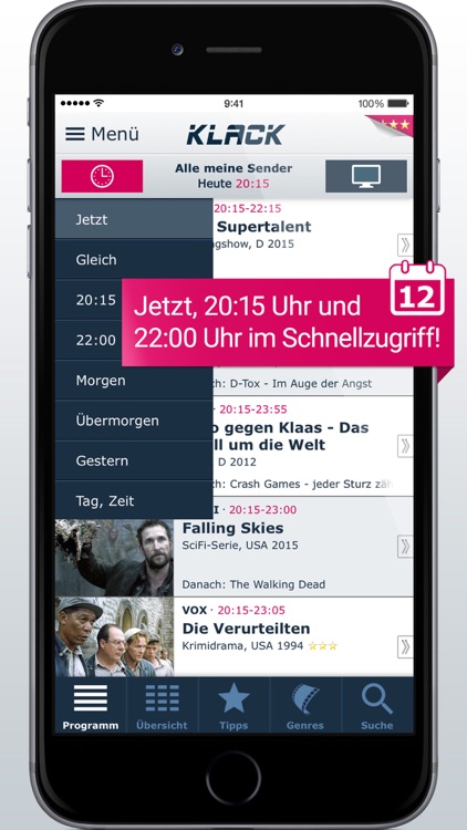 TV-Programm KLACK: Ihre TV-App