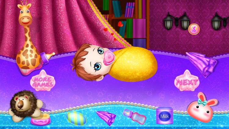 Mommy's New born Baby Care:My little girl sister for kids doctor game screenshot-3