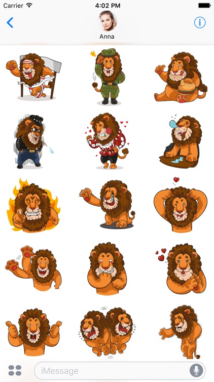 Lion Stickers - Wild Predator Emoji Set for Chat