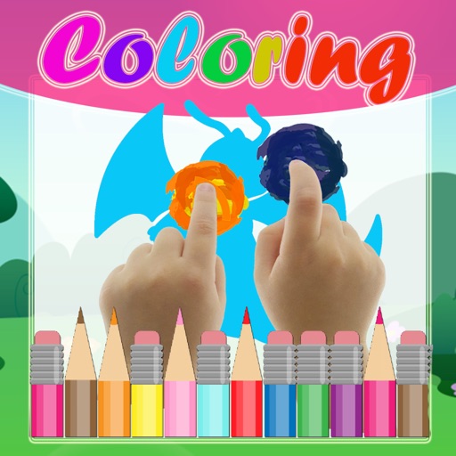 Game Paint Coloring Kids for Cute Dragonitego iOS App