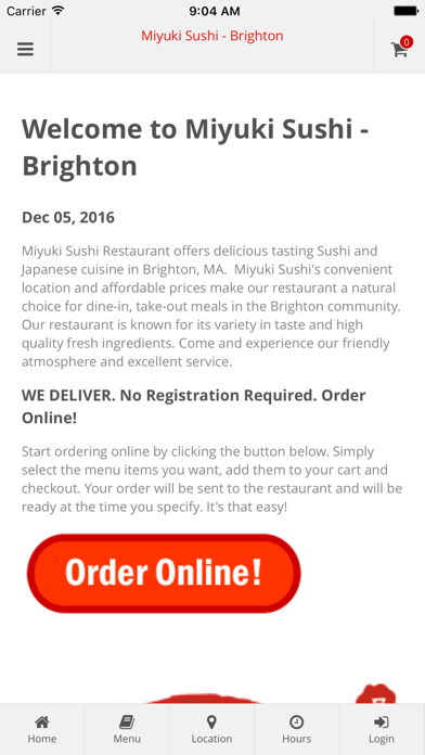 How to cancel & delete Miyuki Sushi - Brighton from iphone & ipad 1