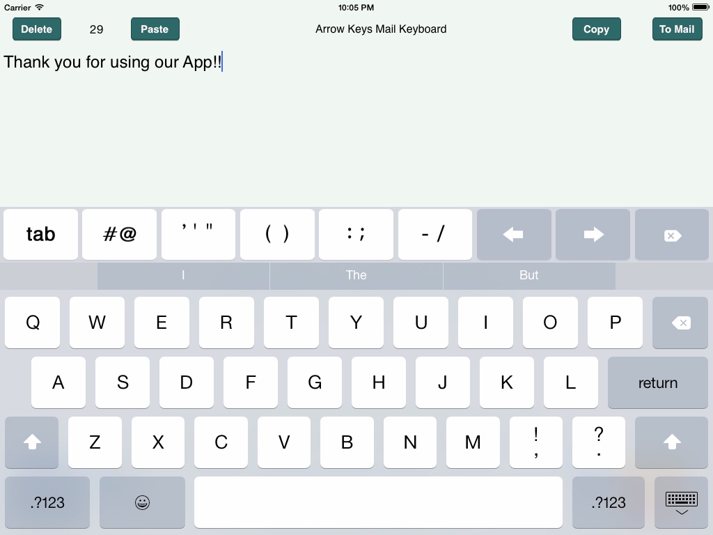 Arrow Keys Mail Keyboard screenshot 2