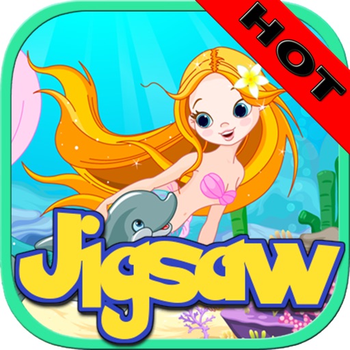 Mermaid Princess Jigsaw - Learning fun puzzle game icon