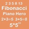 Piano Hero Fibonacci 5X5 - Playing With Piano Music And Merging Number Block
