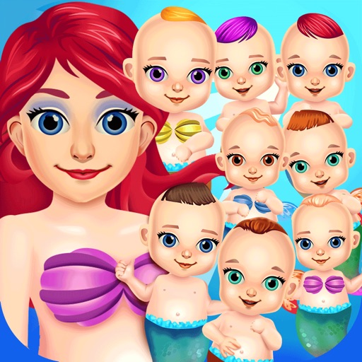 Mermaid Salon Make-Up Doctor Kids Games Free! Icon