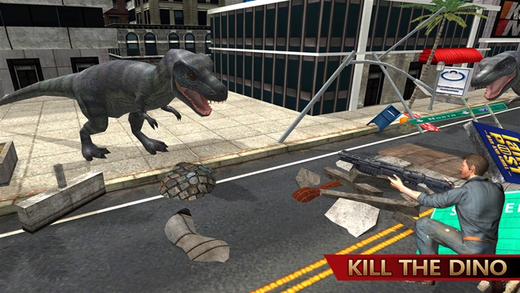 Dinosaur Attack City Hunting 2017 screenshot-3