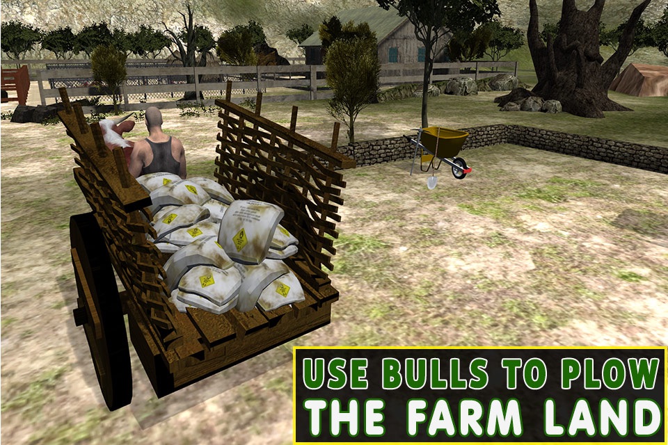 Bull Cart Farming Simulator – Bullock riding & racing simulation game screenshot 3