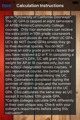 UC/CSU GPA screenshot 2