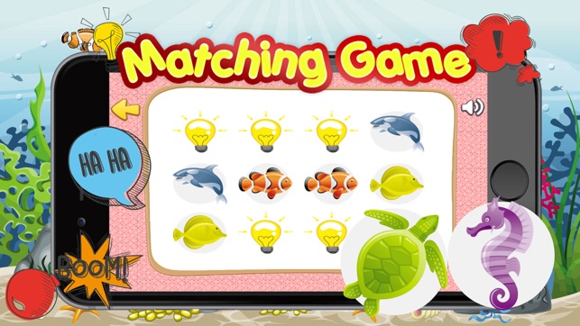 Find the Pair Sea Animals Free Matching Kids Games(圖2)-速報App