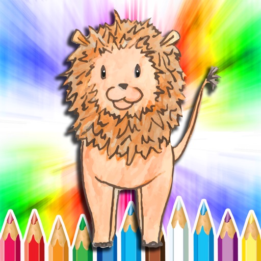 Lion Coloring Book Enjoy Safari Animal for Kids Icon