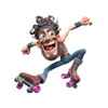 Goofy Rollerskater Stickers