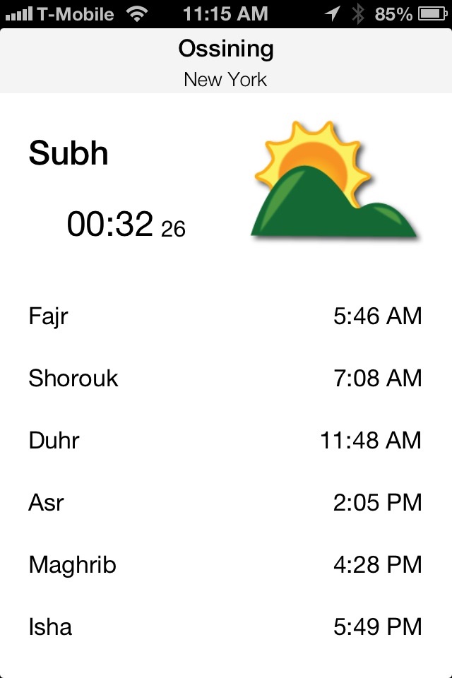 Minimal Islamic Prayer Times screenshot 2