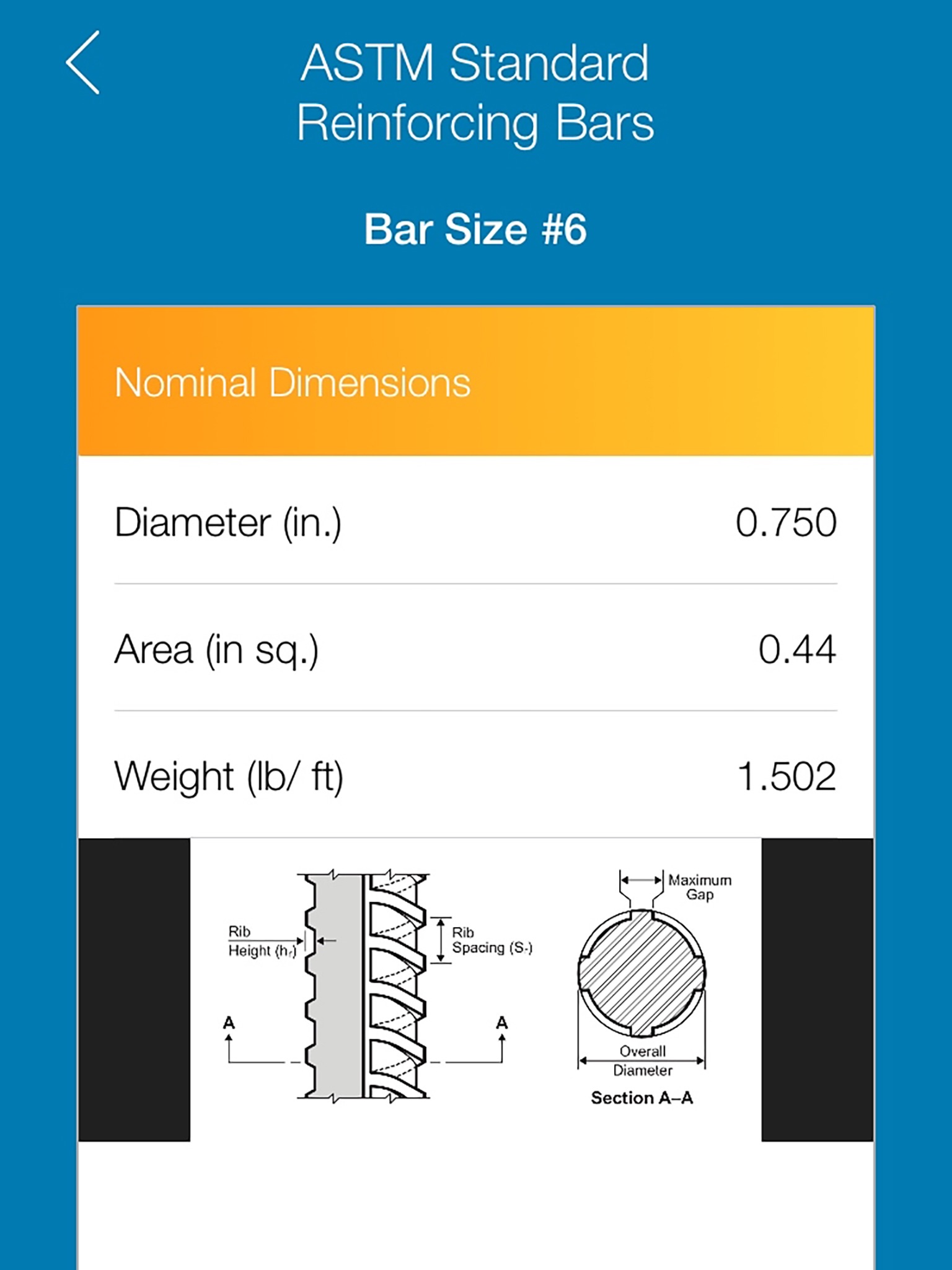 CRSI Rebar Reference screenshot 2