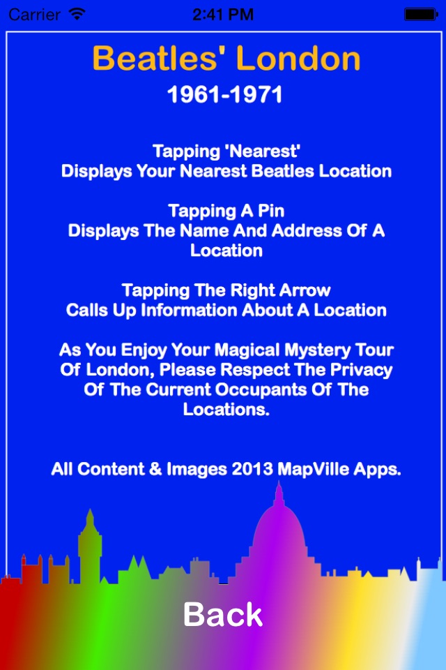 MapVille Beatles London screenshot 3