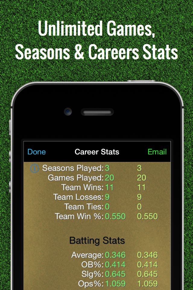 Baseball Stats Tracker Touch screenshot 3