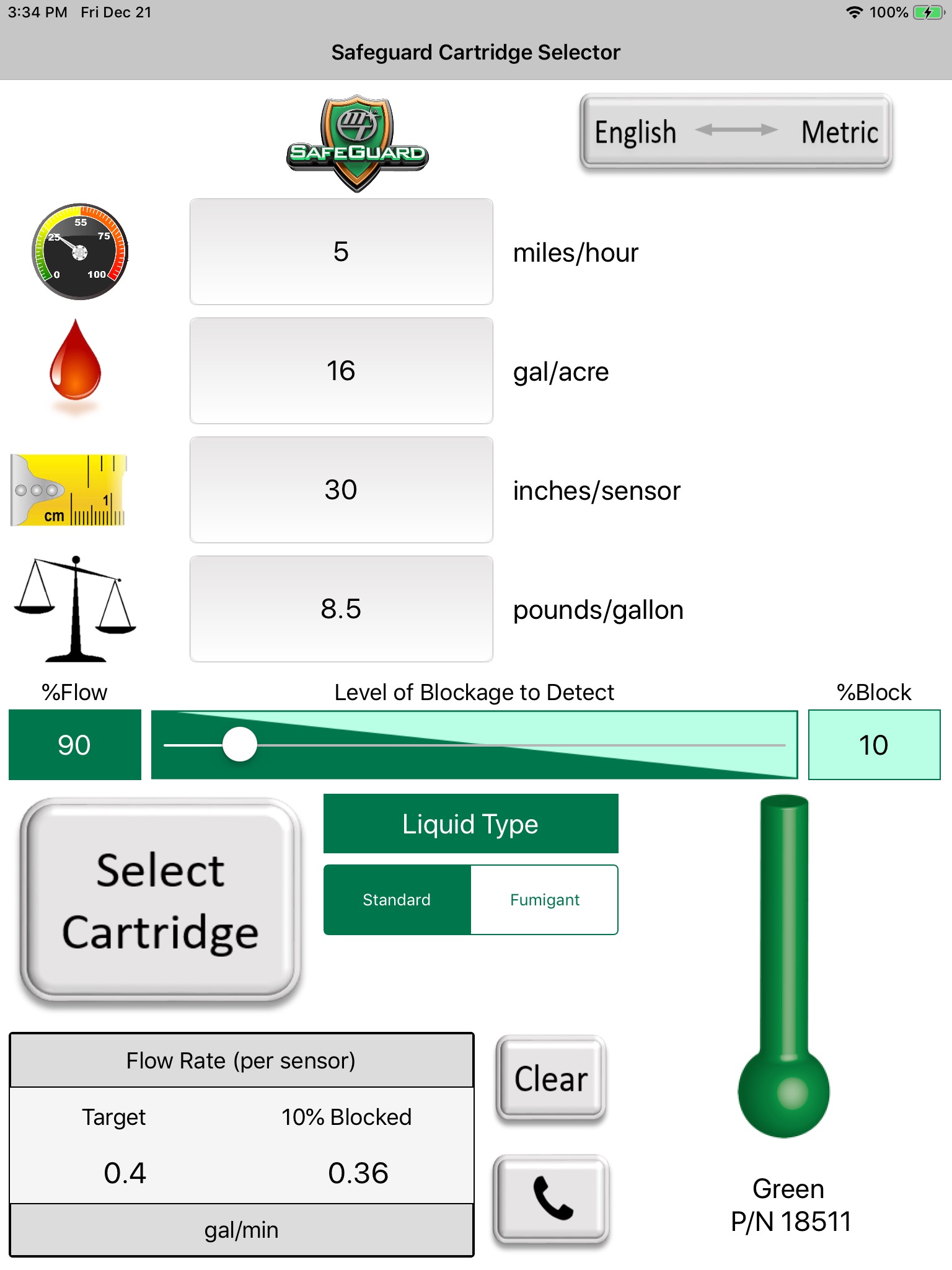 Safeguard Cartridge Selector screenshot 2