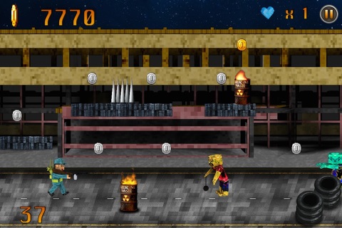Pixel Block Zombies Survival City War - Endless Highway Shooting Voxel Game FREE screenshot 2