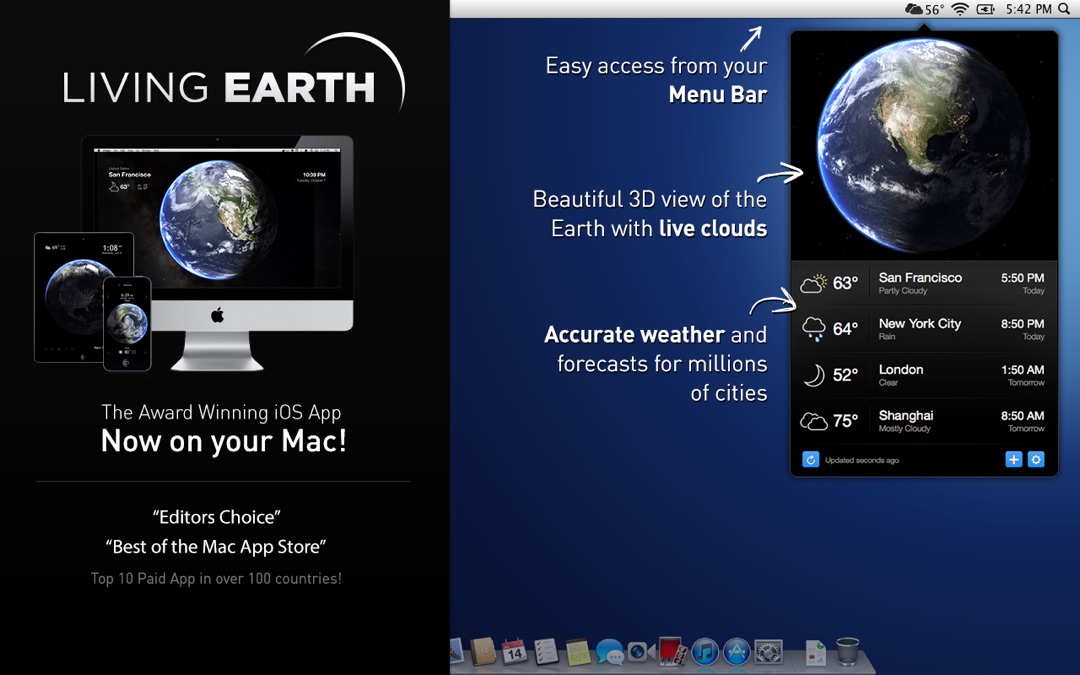 3 Minutes To Hack Living Earth Desktop Weather World Clock